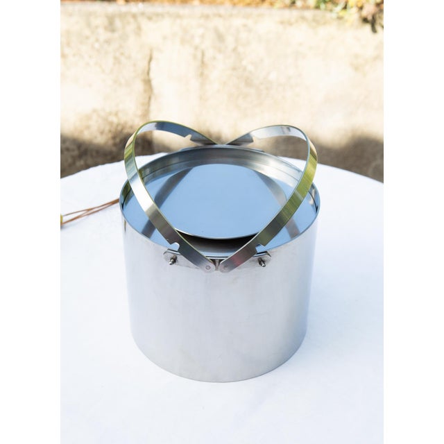 Stainless Steel Cylinda Cube Bucket by Arne Jacobsen for Stelton, 1960s For Sale - Image 6 of 9