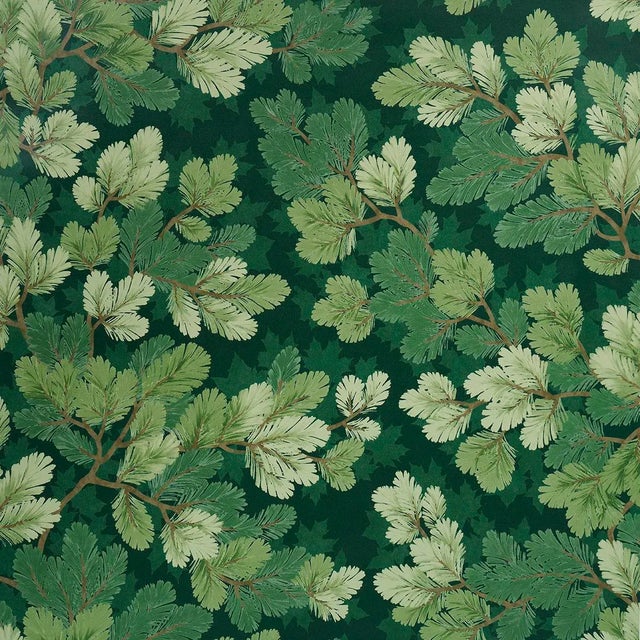 SAMPLE - Schumacher Covey Hedge Wallpaper In Forest For Sale
