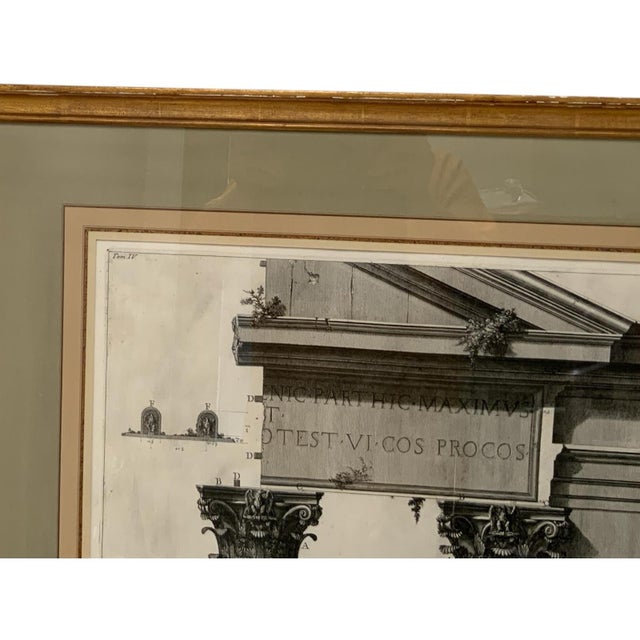 Giovanni Battista Piranesi "Le Antichità Romane Vol. IV Pl. Xlii" Engraving 1756-1757 Provenance Custom Framed by J. Pocker & Son, Nyc For Sale In Palm Springs - Image 6 of 11