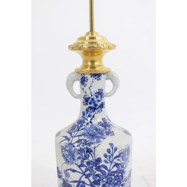 Ceramic Japanese Porcelain and Gilt Bronze Lamp, 1880s For Sale - Image 7 of 10