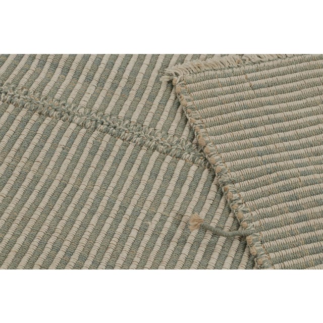 Textile Rug & Kilim’s Modern Kilim in Gray With Stripes & Beige-Blue Accents For Sale - Image 7 of 7