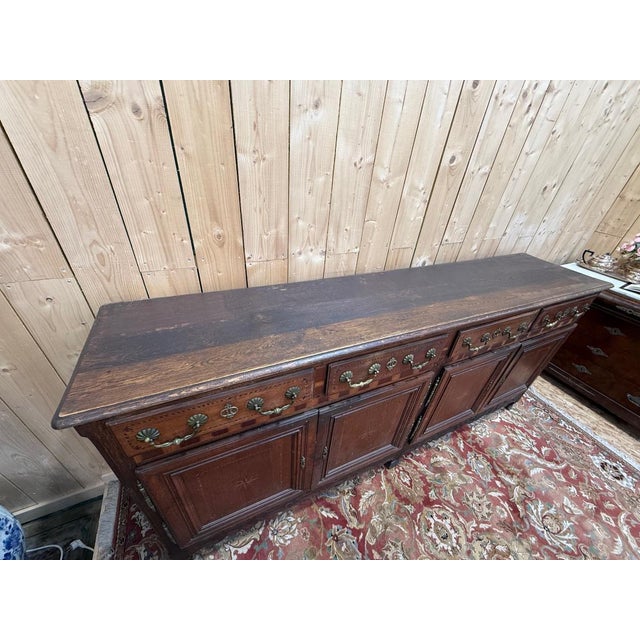 Large Louis XV Sideboard in Oak with Marquetry For Sale - Image 4 of 10