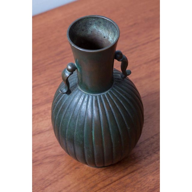 Bronze Vase from GAB, 1930s For Sale - Image 3 of 7