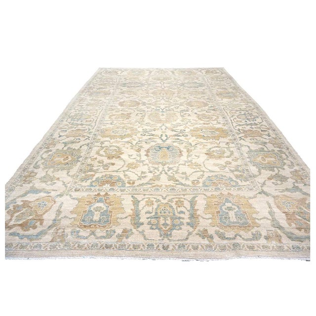 Condition: New Origin: Afghanistan Design: Sultanabad Actual size: 10'0" X 14'4" Thickness: 1/4" Color: Ivory, Yellow,...