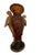 Brown Amber & Gold Resin Parrot Vase With Feathered Textured Body For Sale - Image 8 of 10