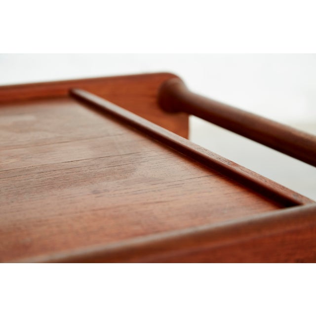 Brown Mid-Cenntury C-Shaped Bar Trolley in Teak by K.T. Møbler, 1960s For Sale - Image 8 of 14