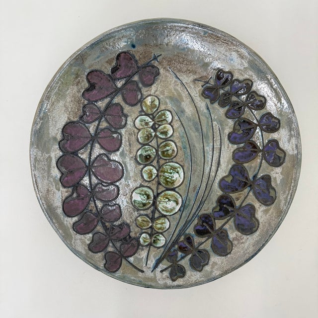 German Rusha Handarbeit Ceramic Wall Plate, 1970s For Sale - Image 15 of 15