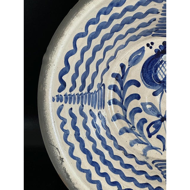 Large Spanish Fajalauza Ceramic Lebrillo Bowl For Sale - Image 4 of 8