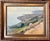 Antique 19th century French impressionist seascape oil painting of the Riviera / Mediterranean coast. Painting shows a...