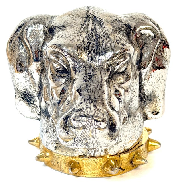 Carole Stupell Silvered & Gilt Bronze Foxhound Box, Signed, Italian Made For Sale In West Palm - Image 6 of 13