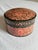 Vintage 1970s Kashmiri Papier Mâché Floral Trinket Box Black Pink and Gold For Sale - Image 9 of 11