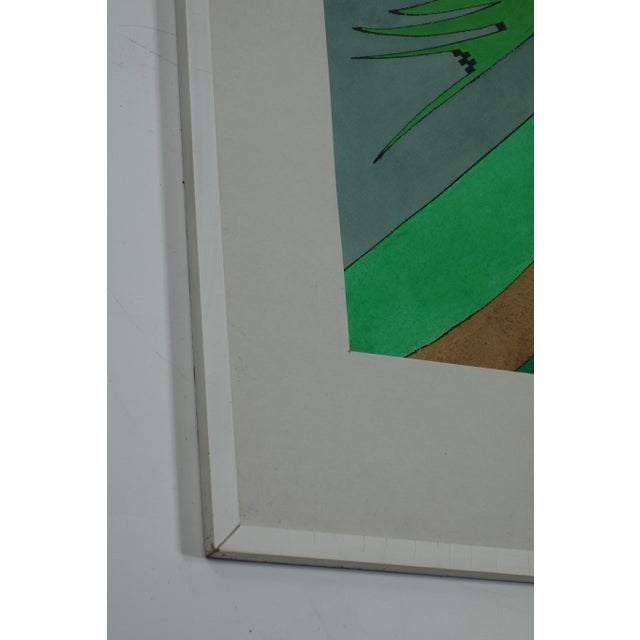 Vittorio Bravi, Composition, 1970s, Artwork on Paper, Framed For Sale - Image 8 of 9