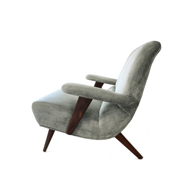 Mid-Century Modern Lawrence Peabody for Selig Holiday Lounge Chair & Ottoman Original pristine condition · Seafoam green...