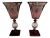 Early 20th Century Pair Of Pairpoint Controlled Bubble Amethyst Cut Glass Vases For Sale