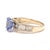 2.46ctw Diamond and Tanzanite Engagement Ring, 14k Yellow White Gold,Ring Size 7 For Sale - Image 4 of 6