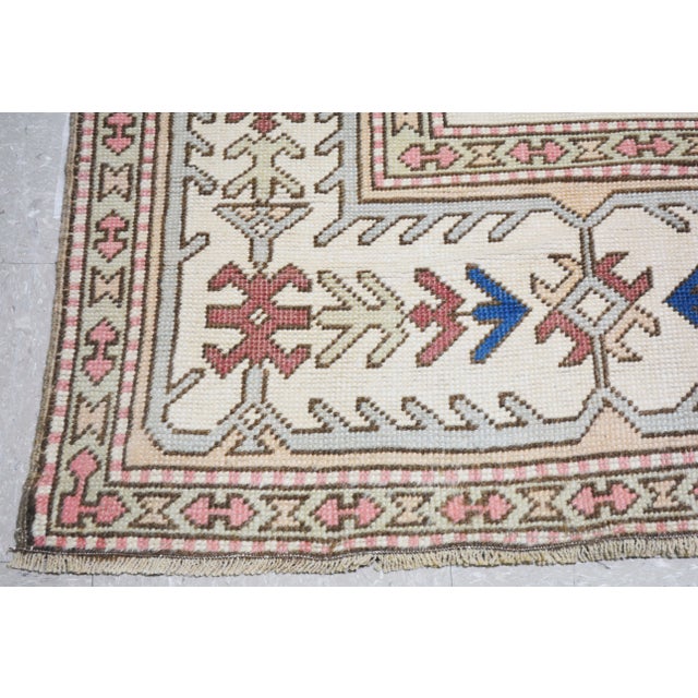 1950s Vintage Turkish Oushak Hand Knotted Organic Wool Fine Weave Rug,7'9"x12'4" For Sale - Image 5 of 6