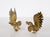 Gold Italian Gold Plated Fighting Cockerel Ornaments, 1960s, Set of 2 For Sale - Image 8 of 16