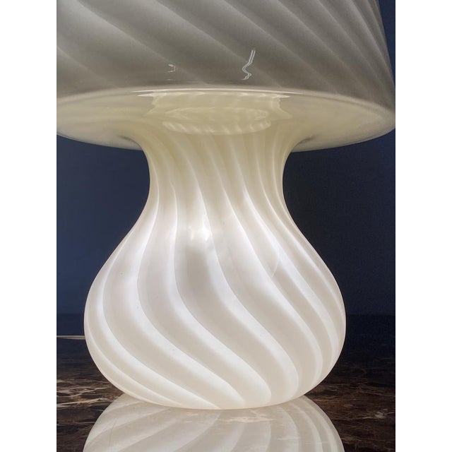 Vintage Glass Mushroom Lamp, 1980s For Sale - Image 4 of 14