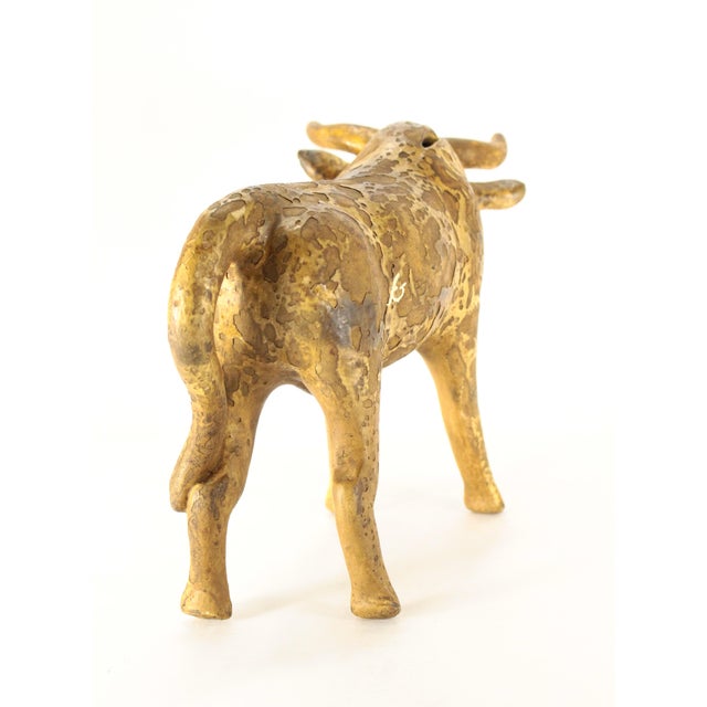 Ceramic Early 20th C. Earthenware Pottery Bull Figurine Coin Bank, Mexico For Sale - Image 7 of 18