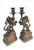 Mid 20th Century Pair of Heavy Bronze French Renaissance Lion Candle Holders For Sale - Image 10 of 10