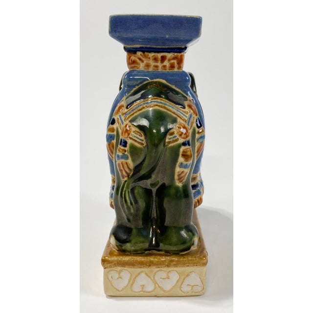 Ceramic Vintage Ceramic Elephant Stand or Riser For Sale - Image 7 of 8