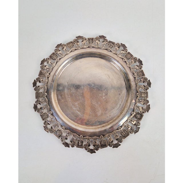 900 Pure Silver Platter from Florentina, Bogota, Colombia, 1970s For Sale - Image 15 of 18