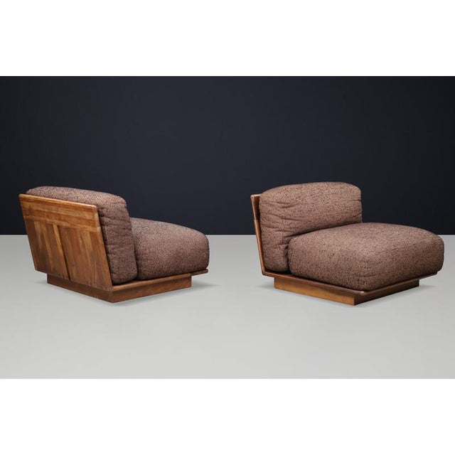Pianura Lounge Chairs in Walnut by Mario Bellini for Cassina, Italy, 1971, Set of 2 For Sale - Image 14 of 17