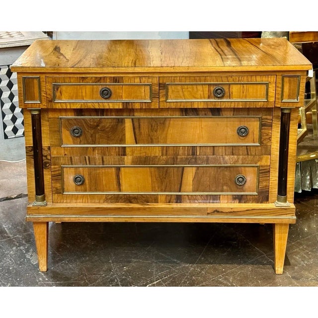 Mid-Century Italian Empire Style Walnut Chest For Sale - Image 10 of 10