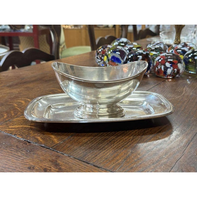 Silver-Plated Metal Gravy Boat by Ercuis, 1940s For Sale - Image 6 of 6