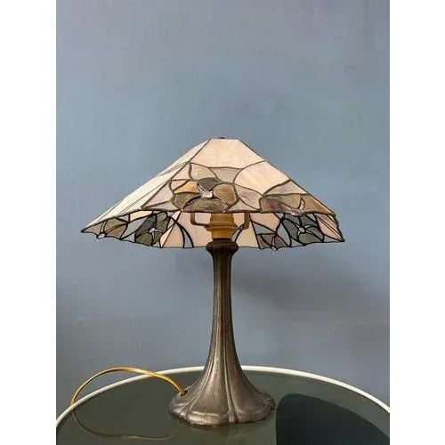 Art Deco Stained Glass Table Lamp For Sale - Image 11 of 11