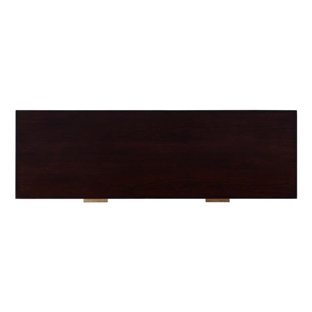 Chocolate Kai 45 in. W Rectangular Wood 2 Drawer Console Table, Cherry For Sale - Image 8 of 9