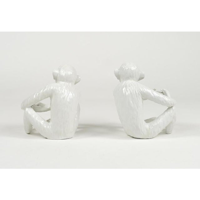 Mid-Century Monkey Candleholders in Ceramic attributed to Vivai Del Sud, Italy, 1970s, Set of 2 For Sale - Image 12 of 16