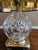 Vintage Waterford Crystal Table Boudoir Lamp. Beautiful black and gold shade included. 14" from base to top of shade....