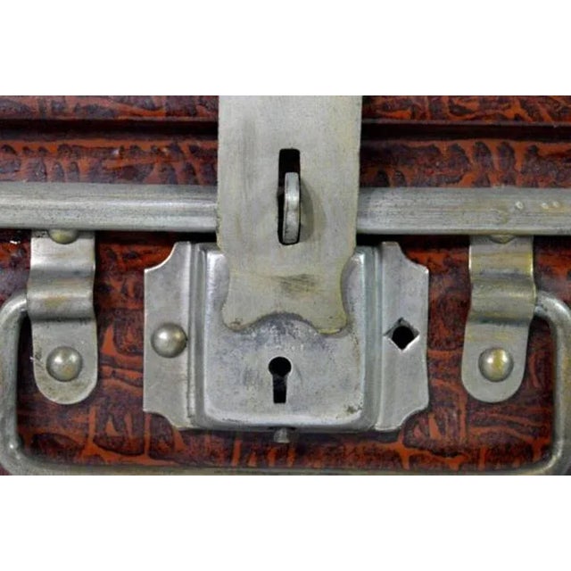 English Antique British Wilkes & Son Locked Metal Trunk for Export, Circa 1800s For Sale - Image 3 of 11