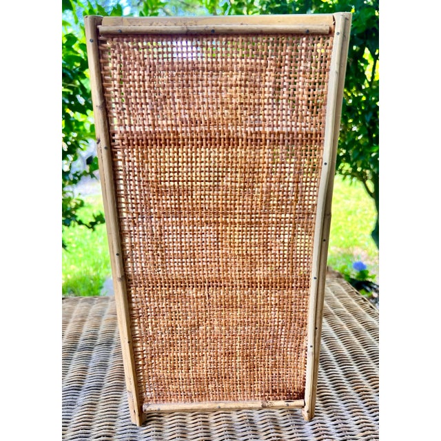 Vintage Bamboo Rattan and Cane 12 Bottle Wine Rack For Sale In Charleston - Image 6 of 9
