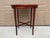 English 1930s Regency-Style Mahogany Oval Side Table With Cross-Stretcher Base For Sale - Image 3 of 11