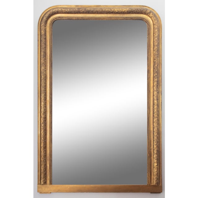 19th Century French Louis Philippe Giltwood Acanthus Leaf Mirror For Sale - Image 10 of 10