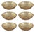 Nova 7" Braided Gold Glass Bowls, Set of 6 For Sale