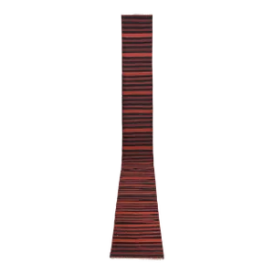 Turkish Kilim Runner Hand Woven Wool Long Runner 2'1'' X 22'8''