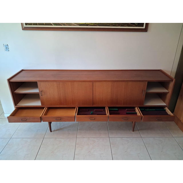 Svante Skogh Mid Century Scandinavian Svante Skogh Teak Credenza / Sideboard. For Sale - Image 4 of 13