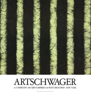 1990s Richard Artschwager 'At Castelli's' Contemporary Black, Green USA Offset Lithograph