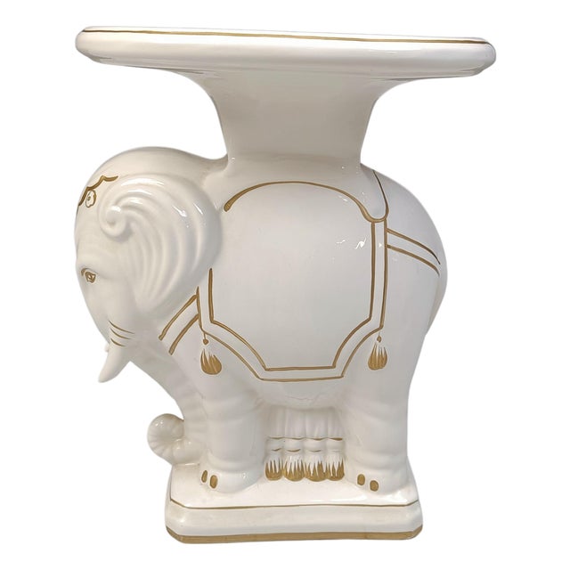 Vintage Hollywood Regency Elephant Plant Stand, 1960s For Sale