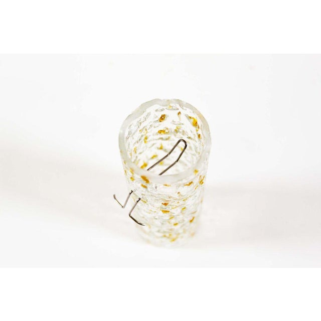 1970s Large Brass and Goldflake Glass Chandelier attributed to Doria Leuchten, Germany, 1970s For Sale - Image 5 of 11