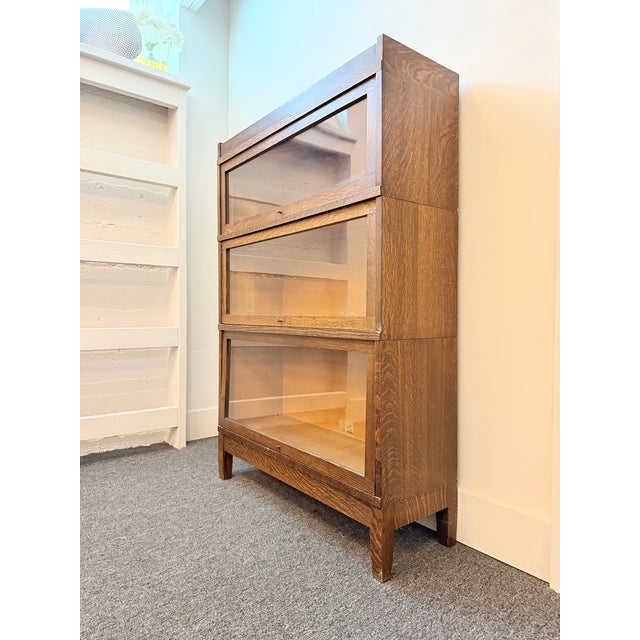 Arts & Crafts 1920s Globe Wernicke Barrister Bookcase For Sale - Image 3 of 11