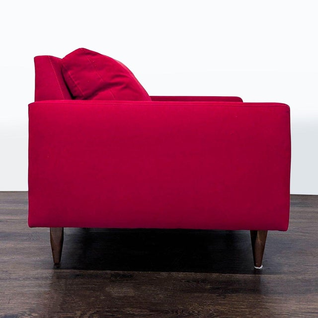 Modern Room & Board Jasper Modern Red Lounge Chair With For Sale - Image 3 of 10