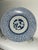 Ceramic Antique 16" Blue and White Plate With Detailed and Intricate Hand Painting Pine and Plum Design For Sale - Image 7 of 18