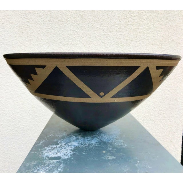 Resist Decorated Stoneware Bowl by Jason Wason For Sale - Image 4 of 8