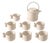 Vintage Italian Ceramic Tea Set by Ambrogio Pozzi for Franco Pozzi, 1970s, Set of 8 For Sale