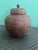 Chinese Antique Chinese Handwoven Bamboo Lidded Jar With Floral Decoration, Early 20th Century For Sale - Image 3 of 9