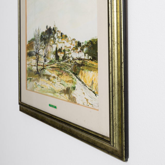 1930s 1930s France Green Wood Painting For Sale - Image 5 of 15